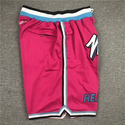 Men's Miami Heat Pink Basketball Shorts1