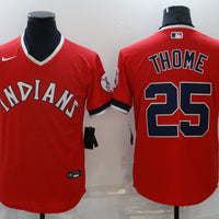 Men's Cleveland Guardians Jim Thome #25 Red Replica Player Jersey1