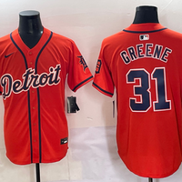 Men's Detroit Tigers Riley Greene #31 Orange Limited Player Jersey