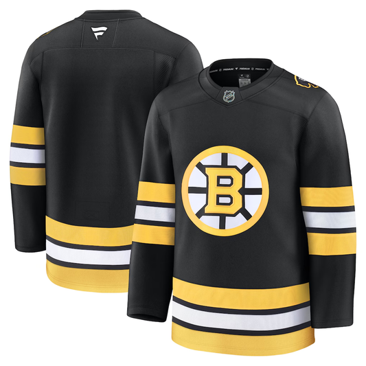 Men's Boston Bruins Fanatics Black Anniversary Blank Jersey