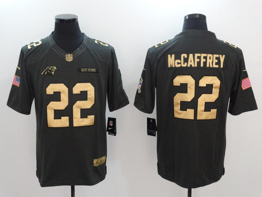 Men's Carolina Panthers Christian McCaffrey #22 Black Alternate Player Game Jersey1