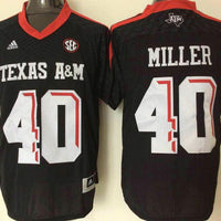 Men's Texas A&M Aggies Von Miller #40 Black Player Jersey