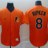 Men's Baltimore Orioles Cal Ripken Jr. #8 Orange Gradient Replica Jersey1
