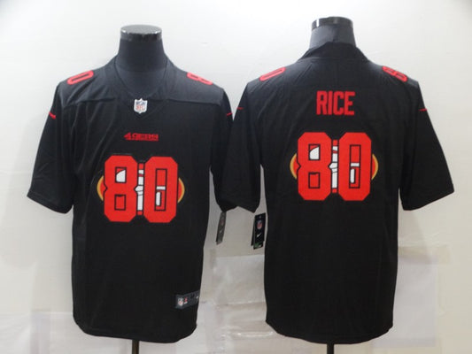 Men's San Francisco 49ers #80 Jerry Rice Black Alternate Game Jersey1
