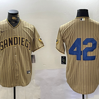 Men's San Diego Padres #42 Tan 2024 Jackie Robinson Day Home Limited Jersey1