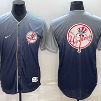 Men's New York Yankees Grey Gradient Replica Team Jersey1