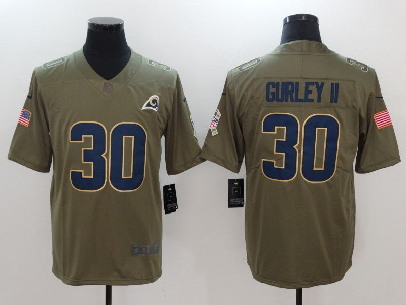 Men's Los Angeles Rams Todd Gurley II #30 Brown Game Player Jersey1