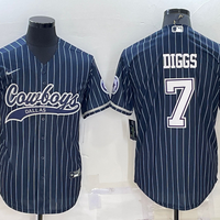 Men's Dallas Cowboys Trevon Diggs #7 Navy Player Jersey1 Joint Edition