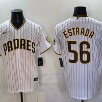 Men's San Diego Padres Jeremiah Ramiro Estrada #56 White Home Replica Jersey