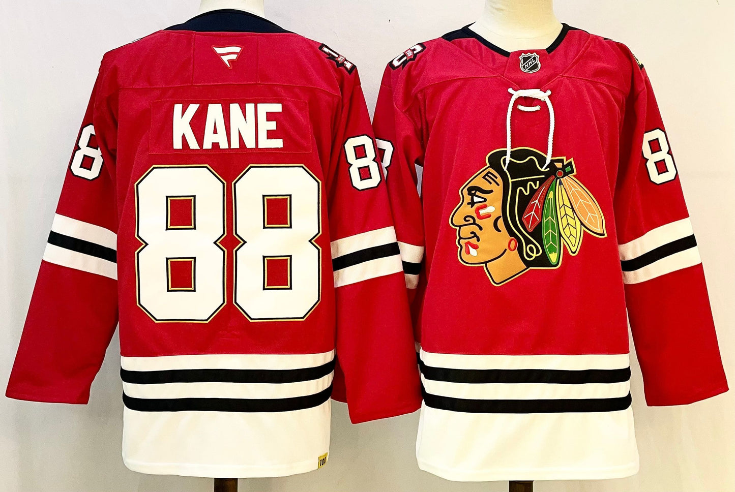 Men's Chicago Blackhawks Patrick Kane #88 Red Premium Player Jersey