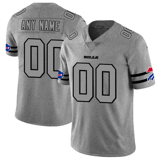 Custom1 Buffalo Bills 2019 Gray Gridiron Gray Vapor Untouchable Limited Jersey1 Stitched Jersey1 Football Jerseys