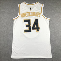 Men's Milwaukee Bucks Giannis Antetokounmpo #34 White Swingman Jersey1