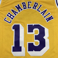 Men's Los Angeles Lakers Wilt Chamberlain #13 Yellow Classics Swingman Jersey1