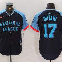 Men's National League Shohei Ohtani #17 Navy 2024 MLB All-Star Game Limited Player Jersey1