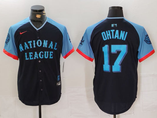 Men's National League Shohei Ohtani #17 Navy 2024 MLB All-Star Game Limited Player Jersey1