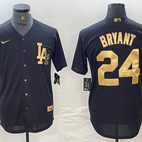 Men's Los Angeles Dodgers Kris Bryant #24 Black Limited Player Jersey1