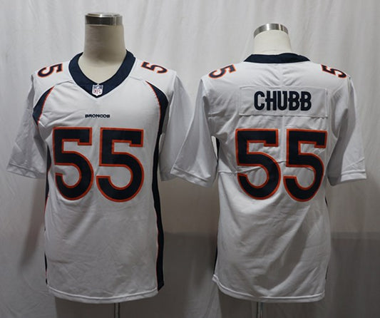 Men's Denver Broncos Bradley Chubb #55 White Game Jersey1