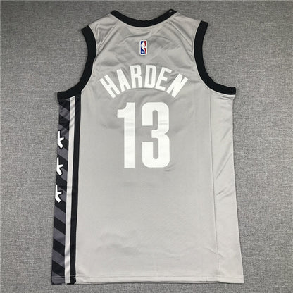Men's Brooklyn Nets James Harden Charcoal 2020/21 Fast Break Replica Jersey1
