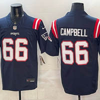 Men's New England Patriots Will Campbell #66 Navy Player Game Jersey