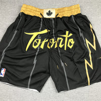 Men's Toronto Raptors Black City Edition Basketball Shorts1