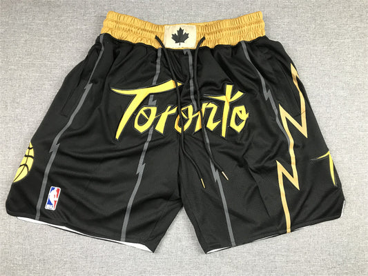 Men's Toronto Raptors Black City Edition Basketball Shorts1