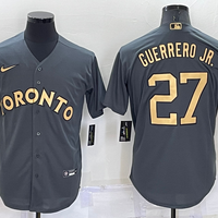 Men's Toronto Blue Jays Vladimir Guerrero Jr. #27 Gray Replica Player Jersey1