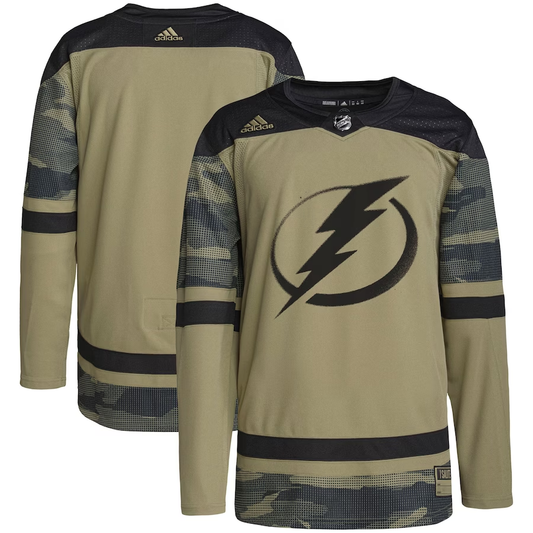 Men's Tampa Bay Lightning Camo Military Appreciation Team Authentic Blank Jersey1