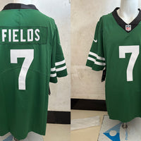 Men's New York Jets Justin Fields #7 Legacy Green Game Jersey