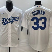 Men's Los Angeles Dodgers James Outman #33 White Home Replica Game Jersey1