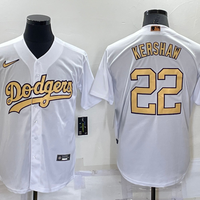 Men's Los Angeles Dodgers Clayton Kershaw #22 White Alternate Game Jersey1