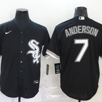 Men's Chicago White Sox Tim Anderson #7 Black Replica Baseball Jersey1