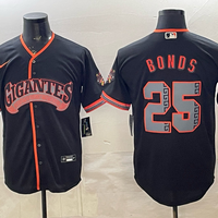 Men's San Francisco Giants Barry Bonds #25 Black Alternate Stadium Jersey