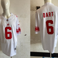 Men's New York Giants Jaxson Dart #6 White Game Player Jersey
