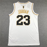 Men's Chicago Bulls Michael Jordan #23 White Classics Swingman Player Jersey1