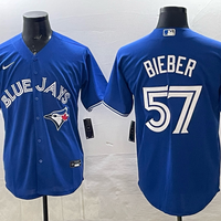Men's Toronto Blue Jays Shane Bieber #57 Royal Alternate Player Jersey