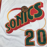 Men's Seattle Supersonics Gary Payton #20 White Throwback Swingman Jersey