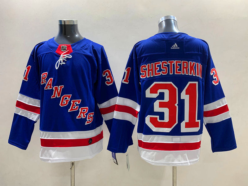 Men's New York Rangers Igor Shesterkin #31 Blue Player Game Jersey1