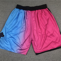 Men's Miami Heat Pink/Blue City Edition Basketball Shorts1