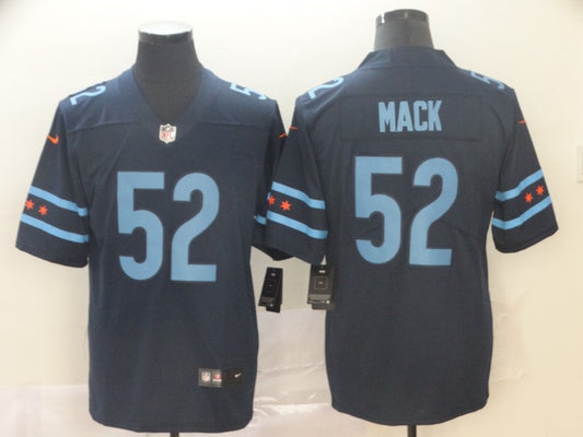 Men's Chicago Bears Khalil Mack #52 Navy Game Jersey1 City Edition