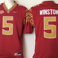 Men's Florida State Seminoles Jameis Winston #5 Red Player Game Jersey