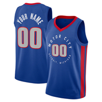 Detroit Pistons Blue 2020-21 Swingman Custom Jersey City Edition - JerseysFreak