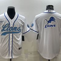Men's Detroit Lions White Game Jersey1