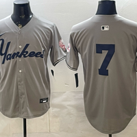 Men's New York Yankees Mickey Mantle #7 Gray Stadium Jersey