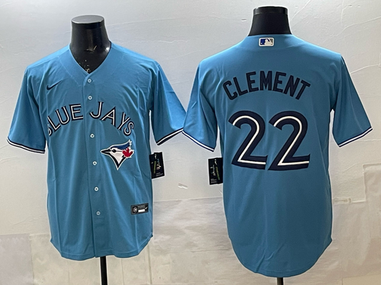 Men's Toronto Blue Jays Ernie Clement #22 Powder Blue Replica Player Jersey