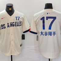 Men's Los Angeles Dodgers Shohei Ohtani #17 Cream 2024 City Connect Game Jersey1