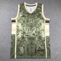 Men's Milwaukee Bucks Giannis Antetokounmpo #34 Brown Select Series Swingman Jersey1