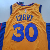 Men's Golden State Warriors Stephen Curry Yellow Replica Jersey1 - City Edition