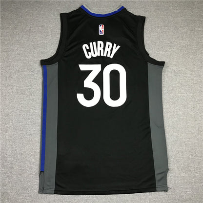 Men's Golden State Warriors Stephen Curry #30 Black Swingman Jersey1