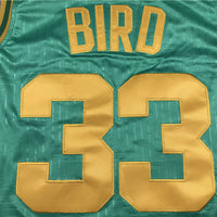 Men's Boston Celtics Larry Bird 1985-86 Green Hardwood Classics Swingman Jersey1
