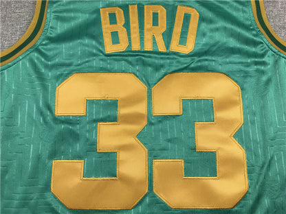 Men's Boston Celtics Larry Bird 1985-86 Green Hardwood Classics Swingman Jersey1